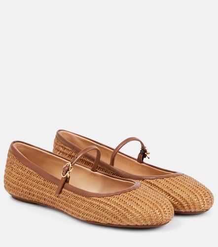 Ballerines Carla en raphia et cuir - Gianvito Rossi - Modalova