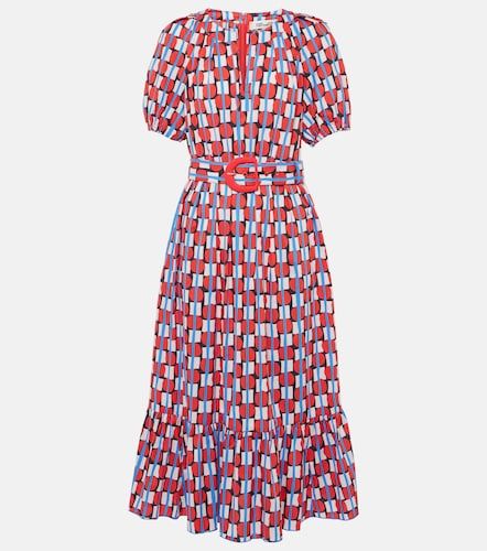 Robe midi Lindy en coton mélangé à imprimé - Diane von Furstenberg - Modalova