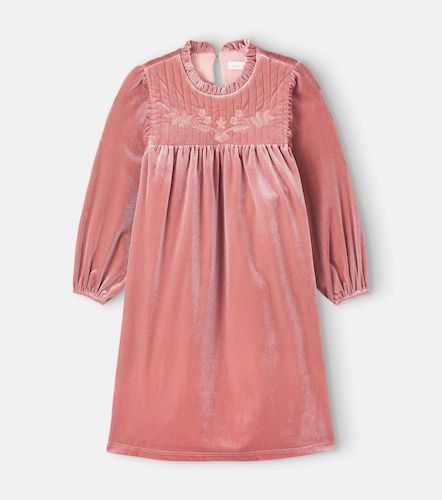 Robe Domitilla brodée en velours - C'era Una Volta - Modalova