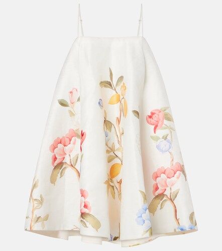 Robe Caitlin en lin mélangé à fleurs - Leo Lin - Modalova