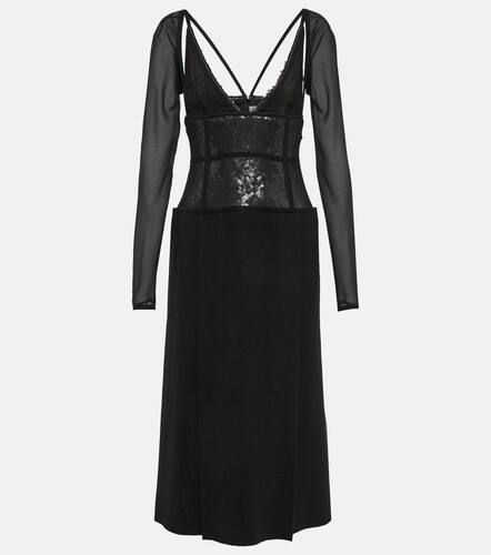 Robe midi en laine à sequins - Victoria Beckham - Modalova