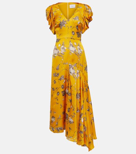 Erdem Robe midi en satin à fleurs - Erdem - Modalova