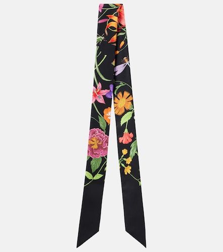 Foulard Flora en sergé de soie - Gucci - Modalova