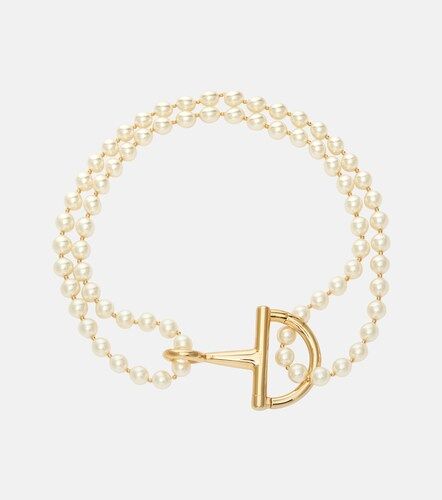 Collier Half Horsebit à perles fantaisie - Gucci - Modalova