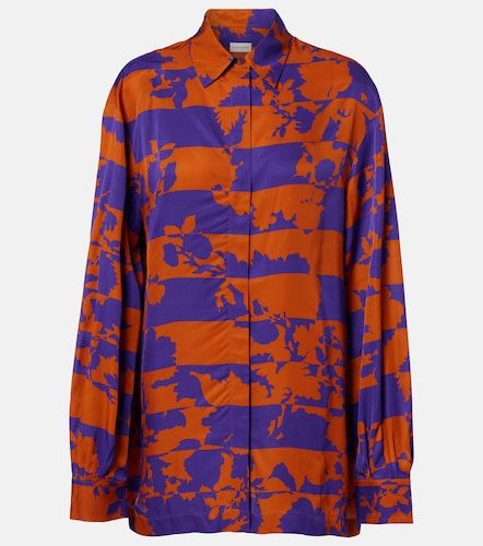 Chemise imprimée en satin - Dries Van Noten - Modalova