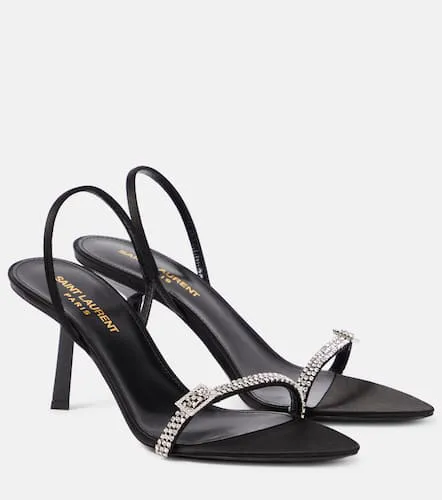 Sandales Rendez-Vous 75 en satin - Saint Laurent - Modalova