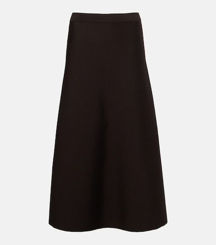 Jupe midi en laine, soie et cachemire - Gabriela Hearst - Modalova