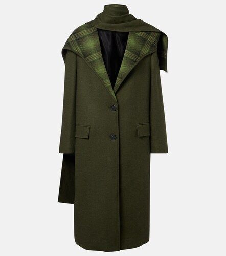 Manteau en laine mélangée à écharpe - The Attico - Modalova