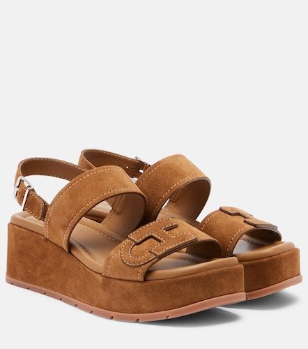 Sandales compensées H703 en daim - Hogan - Modalova
