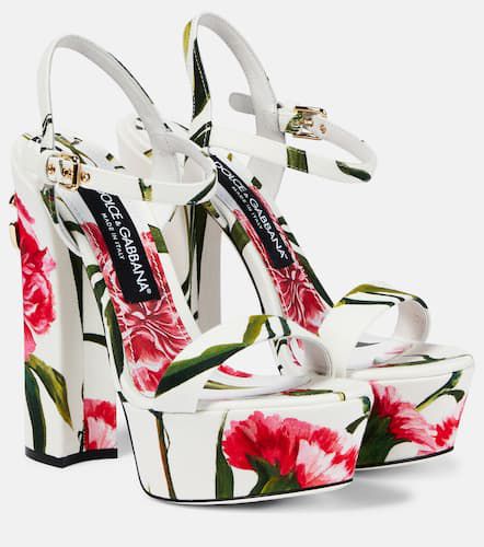 Sandales imprimées à plateau - Dolce&Gabbana - Modalova