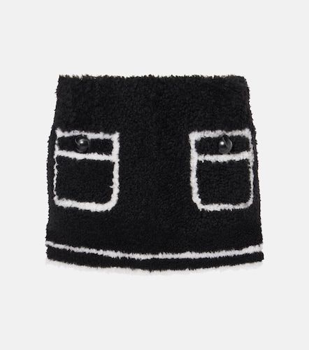 Blancha Mini-jupe en peau lainée - Blancha - Modalova