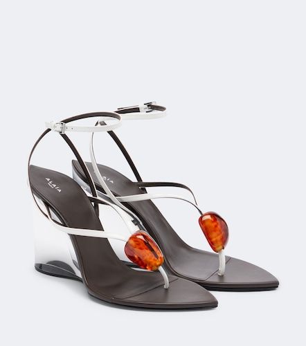 Alaïa Sandales à entre-doigts Invisible en cuir - Alaia - Modalova