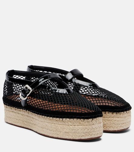 Alaïa Espadrilles compensées en résille et cuir - Alaia - Modalova