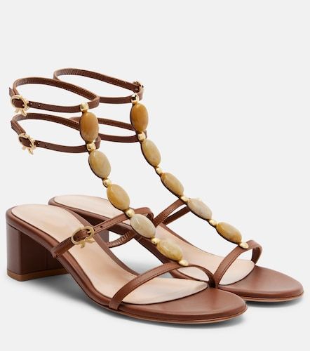Sandales Shanti 45 en cuir à ornements - Gianvito Rossi - Modalova