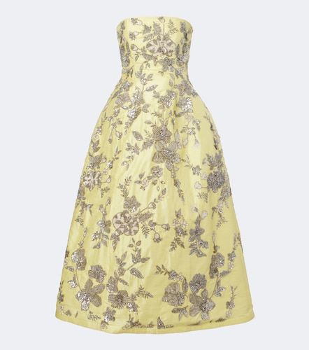 Là Fuori Robe midi bustier Aurelia en soie à sequins - La Fuori - Modalova