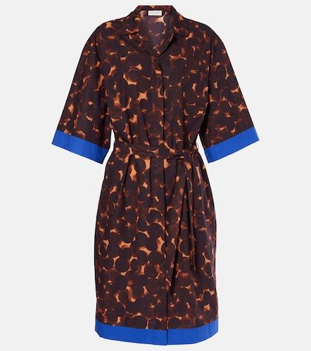 Robe chemise en coton à imprimé - Dries Van Noten - Modalova