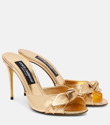 Mules en cuir métallisé - Dolce&Gabbana - Modalova