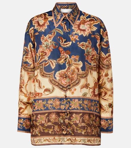 Chemise Aster en soie à imprimé - Zimmermann - Modalova