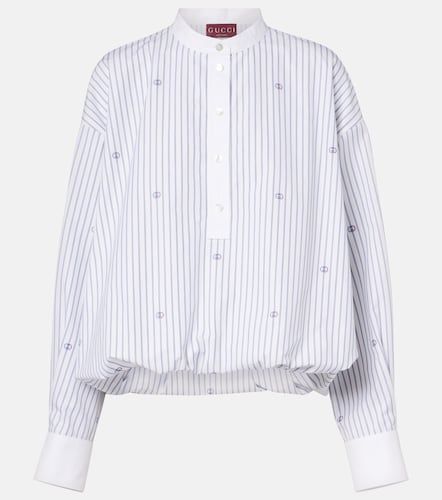 Chemise Interlocking G rayée en coton - Gucci - Modalova