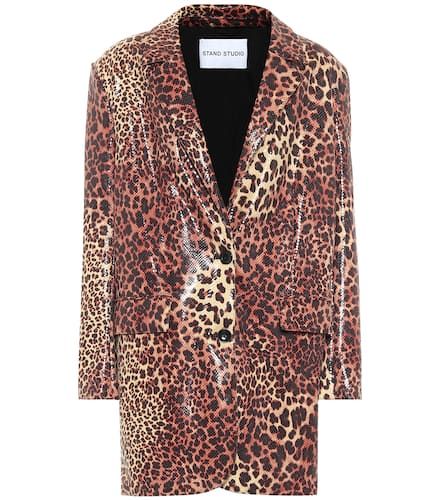 Blazer Juniper en cuir synthétique à motif léopard - Stand Studio - Modalova