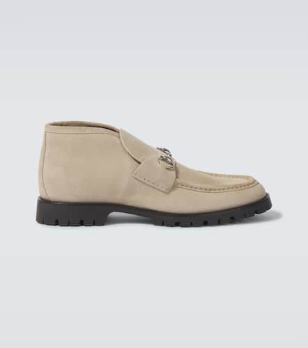 Bottines Desert Horsebit en daim - Gucci - Modalova