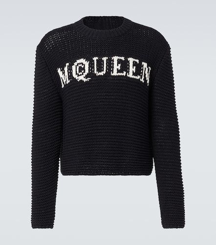 Pull en jacquard de coton  logo - McQueen - Modalova