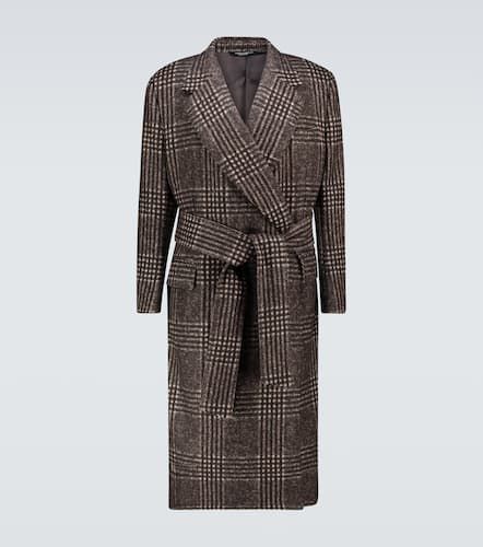 Manteau à carreaux en laine mélangée - Dolce&Gabbana - Modalova