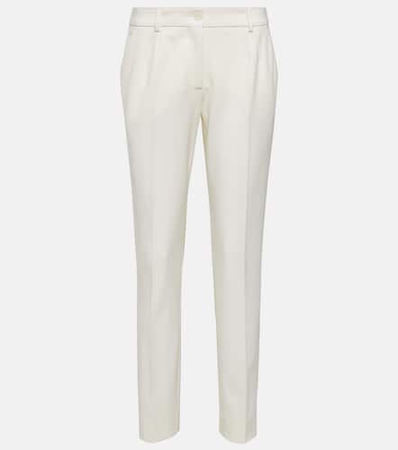 Pantalon à taille basse en laine mélangée - Dolce&Gabbana - Modalova