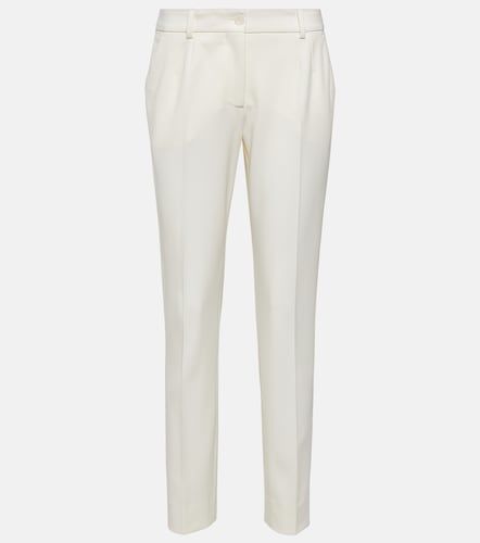 Pantalon à taille basse en laine mélangée - Dolce&Gabbana - Modalova