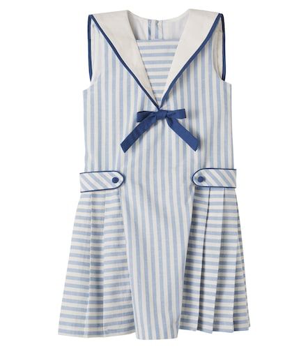 Robe en coton à rayures et nœud - Pepa London - Modalova