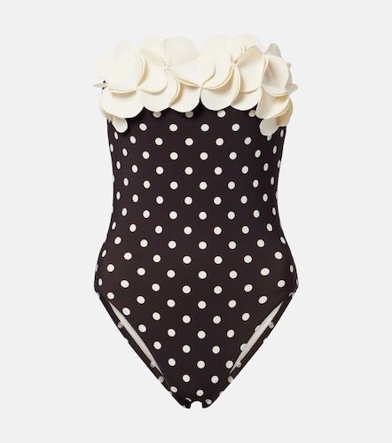 Maillot de bain bustier à pois et appliqués - Karla Colletto - Modalova