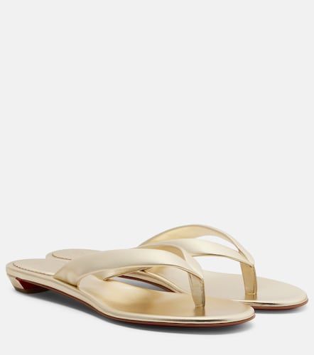 Tongs Miss Z en cuir métallisé - Christian Louboutin - Modalova