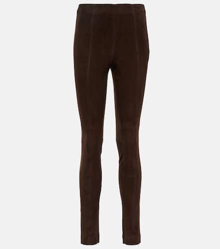 Pantalon skinny à taille haute en daim - Polo Ralph Lauren - Modalova