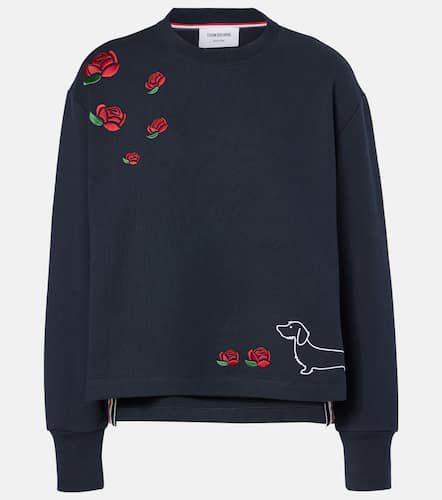 Sweat-shirt brodé en coton - Thom Browne - Modalova