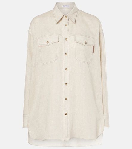 Chemise oversize en lin - Brunello Cucinelli - Modalova