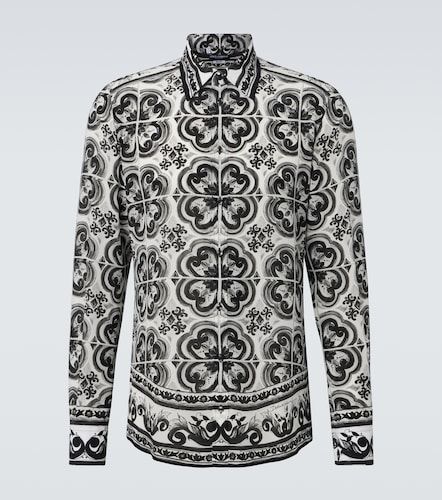 Chemise Martini Majolica en soie - Dolce&Gabbana - Modalova
