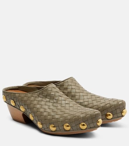 Mules Gondola en cuir Intrecciato à clous - Bottega Veneta - Modalova