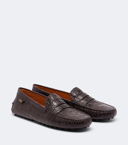 Mocassins Gommino en cuir façon croco - Tod's - Modalova
