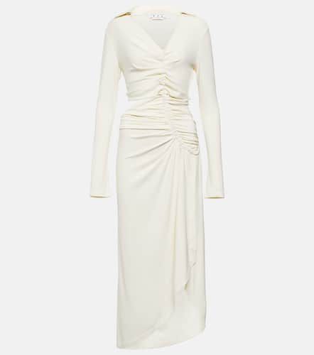 Off-White Robe midi en crêpe - Off-White - Modalova