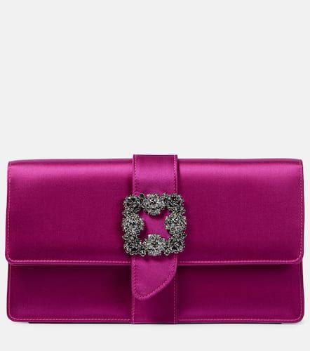 Pochette Capri en satin à ornements - Manolo Blahnik - Modalova