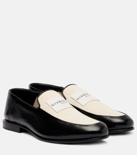 Mocassins Label en cuir et toile - Givenchy - Modalova