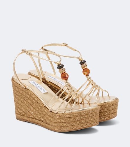 Sandales compensées Lemi en cuir métallisé - Jimmy Choo - Modalova