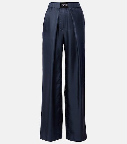 Loewe Pantalon ample Logo en soie - Loewe - Modalova