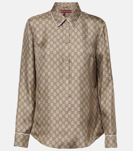 Gucci Chemise GG en soie - Gucci - Modalova