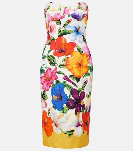 Robe bustier à imprimé floral - Dolce&Gabbana - Modalova
