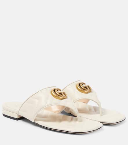 Gucci Tongs Double G en cuir - Gucci - Modalova