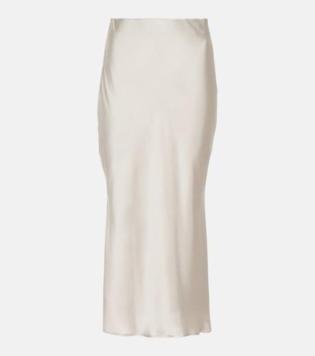 Jupe midi en satin - Brunello Cucinelli - Modalova