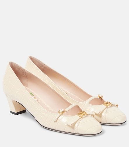 Escarpins Bowow 45 en cuir embossé - Valentino Garavani - Modalova