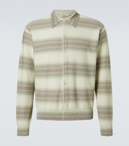 Cardigan rayé en coton et soie - Auralee - Modalova