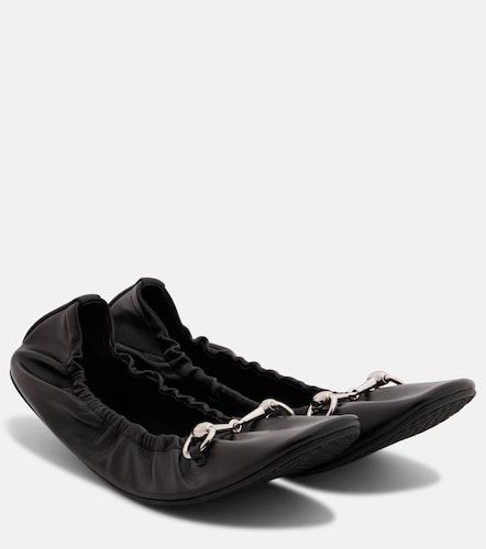 Ballerines Prima Horsebit en cuir - Gucci - Modalova
